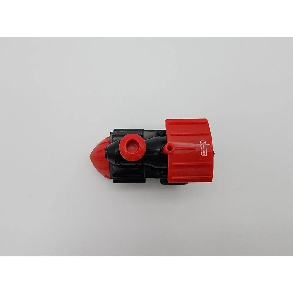 Fisher Price GeoTrax Red Black Steam Train Push Engine With Cargo Cars 3pc Set